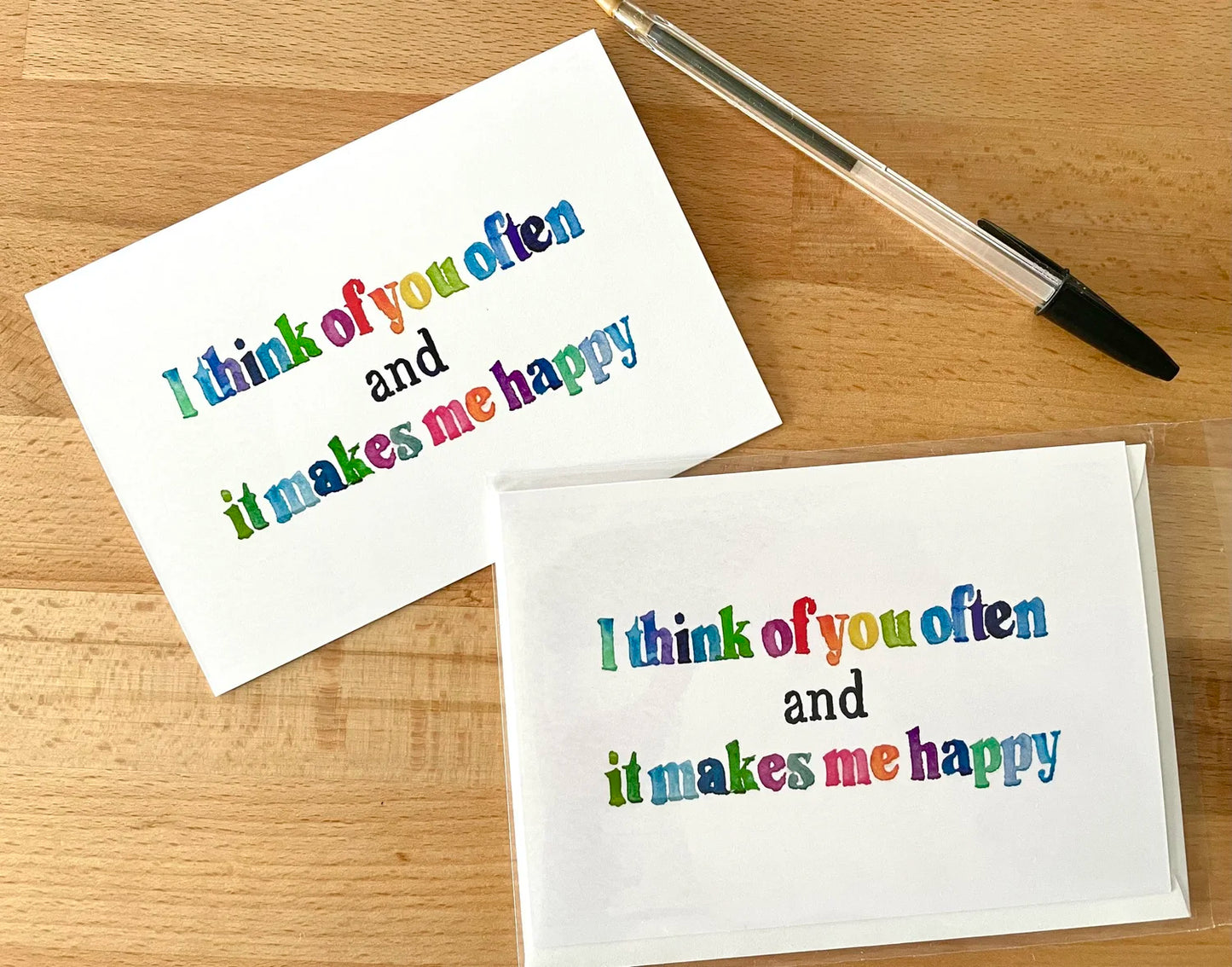 I Think of You Often bi-fold card