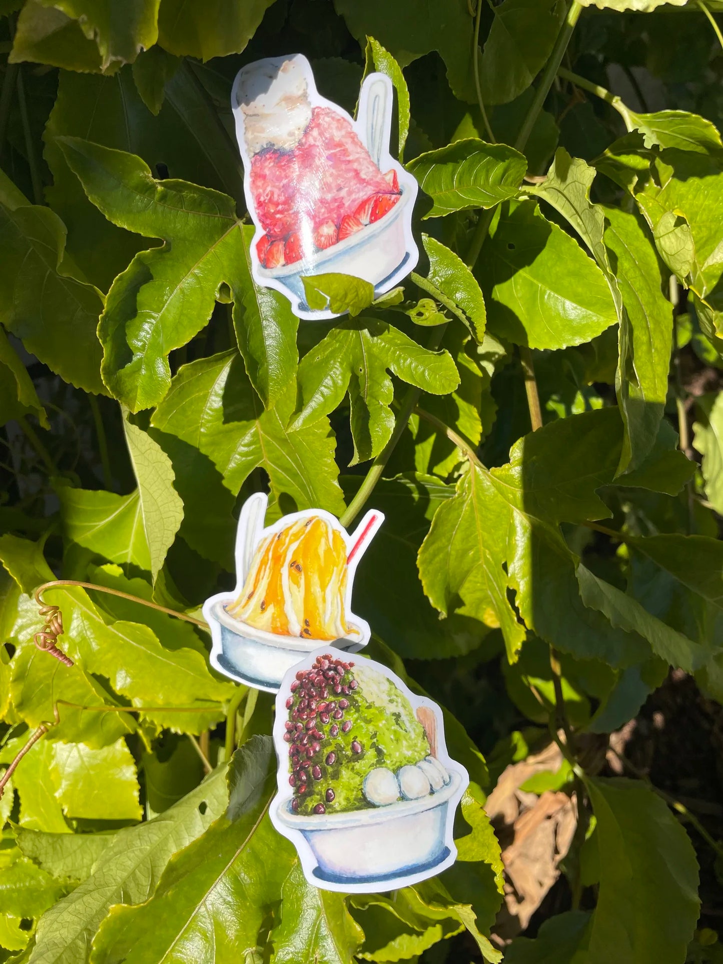 Shave Ice Stickers - set of 3 stickers