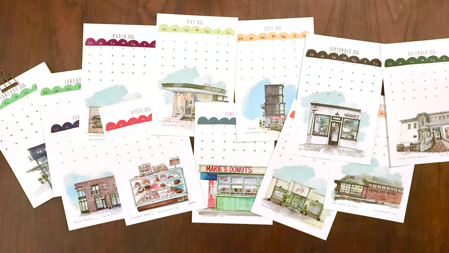 2026 Sacramento Eats Calendar/Postcard set!