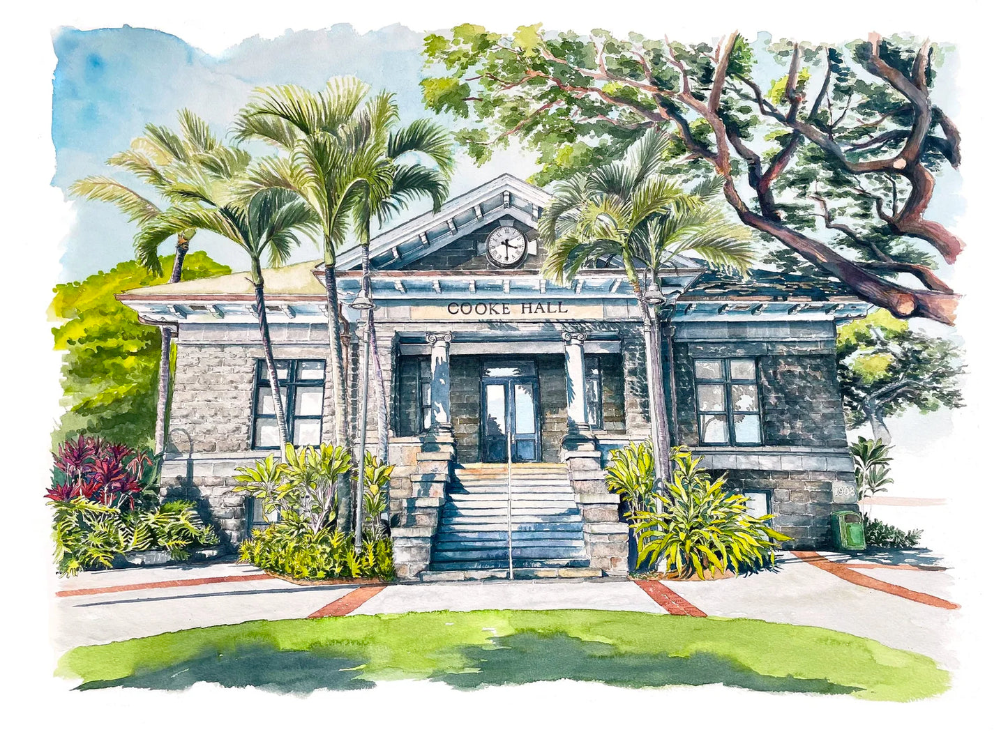 Cooke Hall, Punahou School - Giclee Print