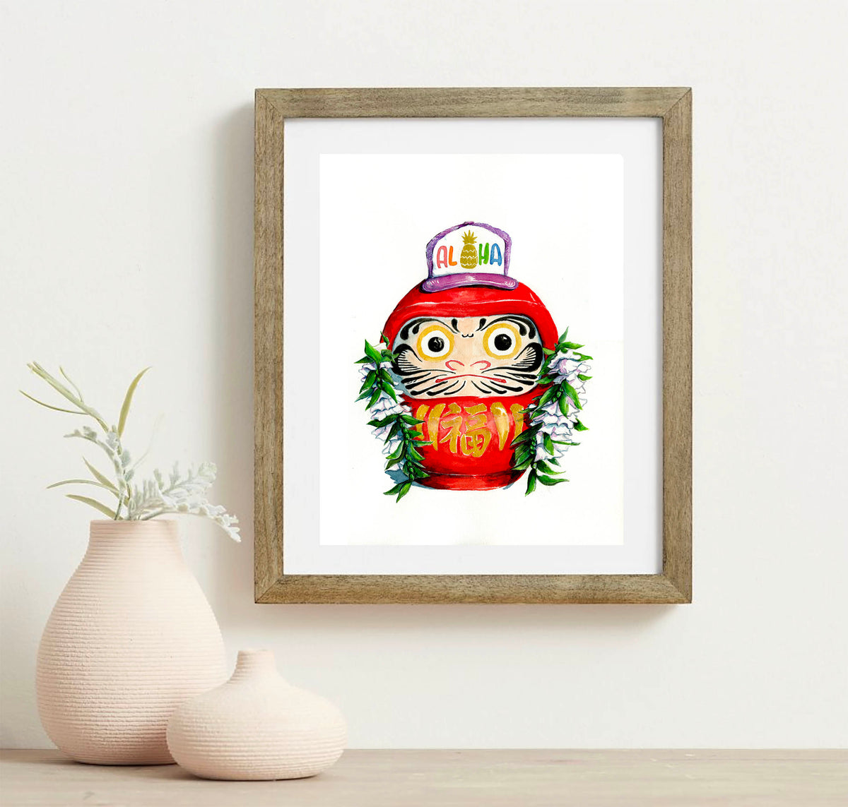 Aloha Daruma giclee print