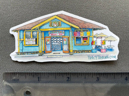 Waiola Shave Ice sticker 3.5"