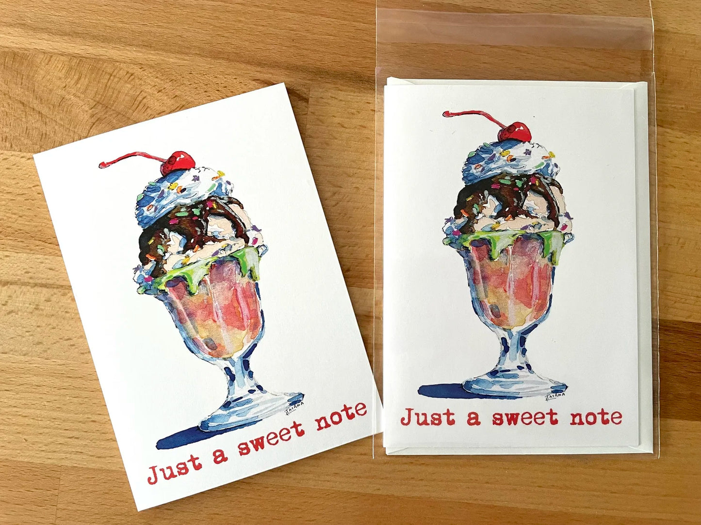 Just A Sweet Note bi-fold card