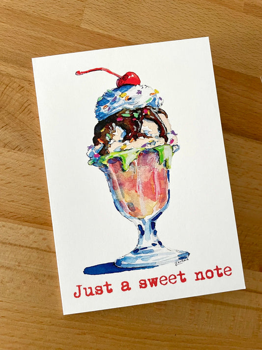 Just A Sweet Note bi-fold card