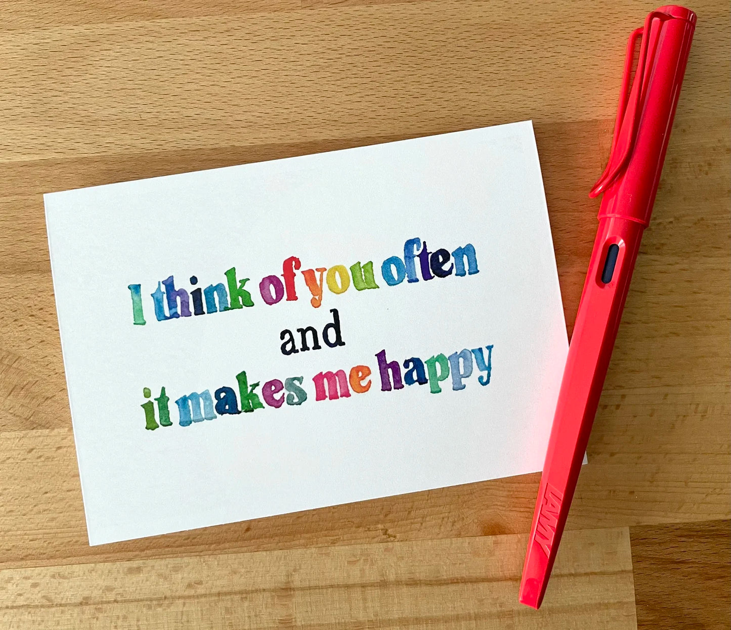 I Think of You Often bi-fold card