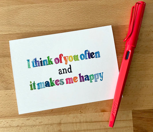 I Think of You Often bi-fold card