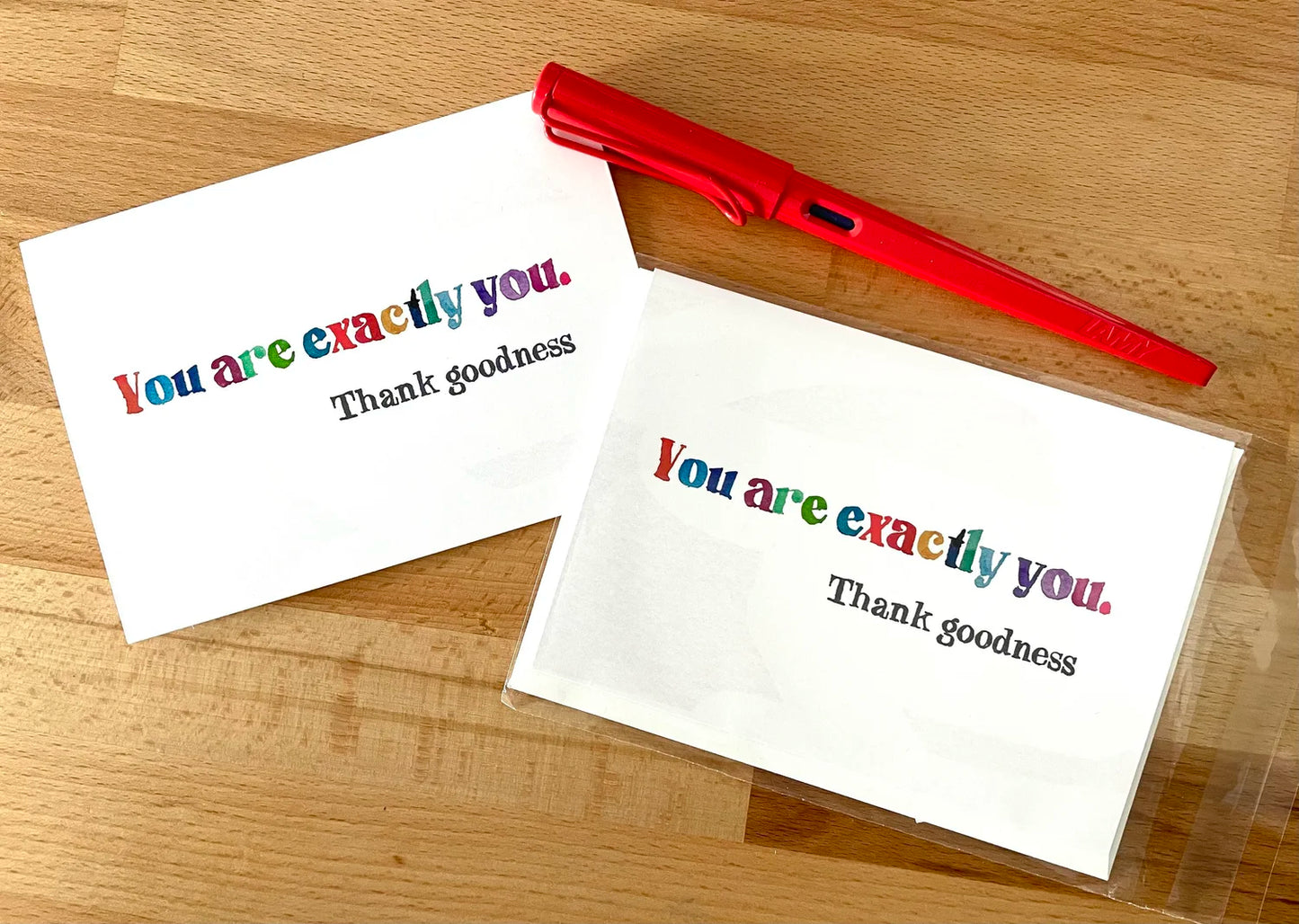 Exactly You Printed Card