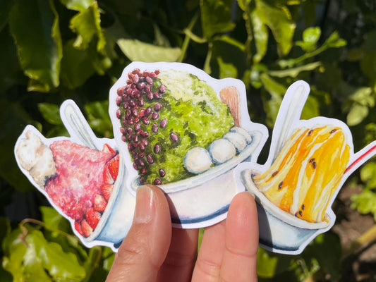 Shave Ice Stickers - set of 3 stickers