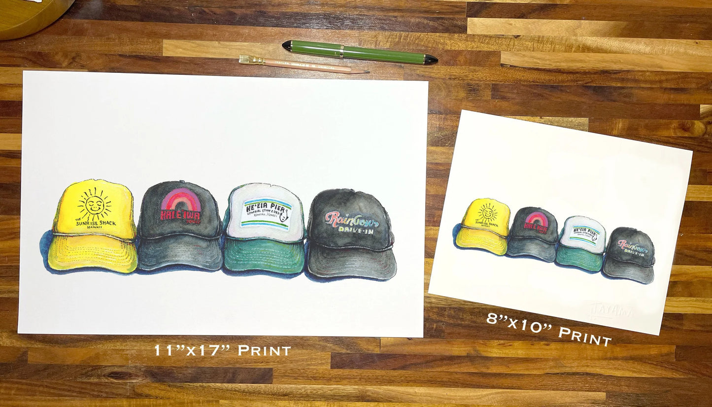 Kamu's Hats Print