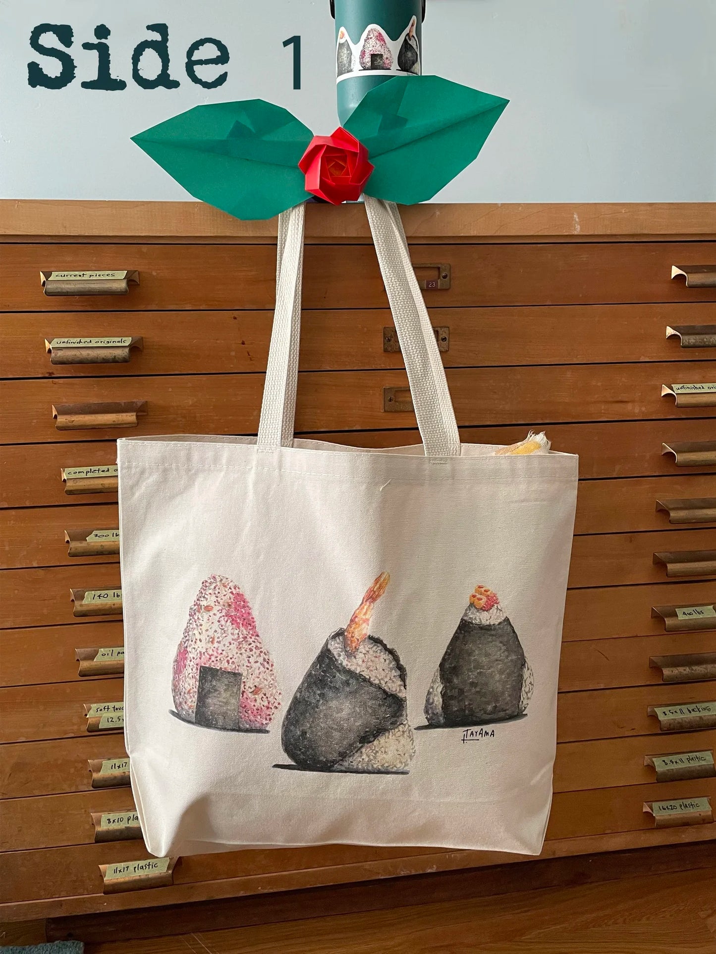 Musubi/Onigiri Large Canvas Tote Bag