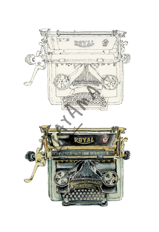 2 Royal Typewriters Ink & Color