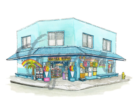 Waiola Shave Ice (Waiola St.)  Giclee Print